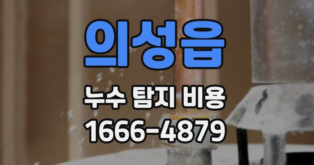 의성읍 누수 탐지 비용