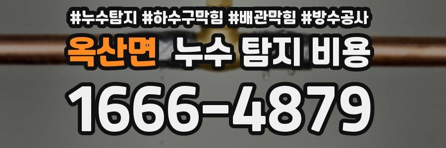 옥산면 누수 탐지 비용