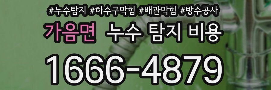 가음면 누수 탐지 비용