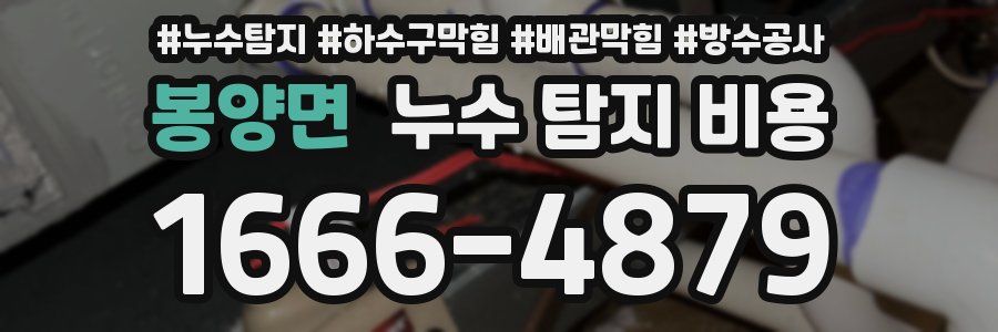 봉양면 누수 탐지 비용