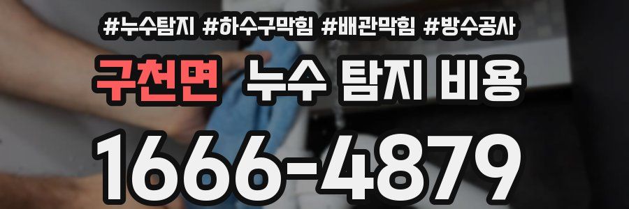 구천면 누수 탐지 비용