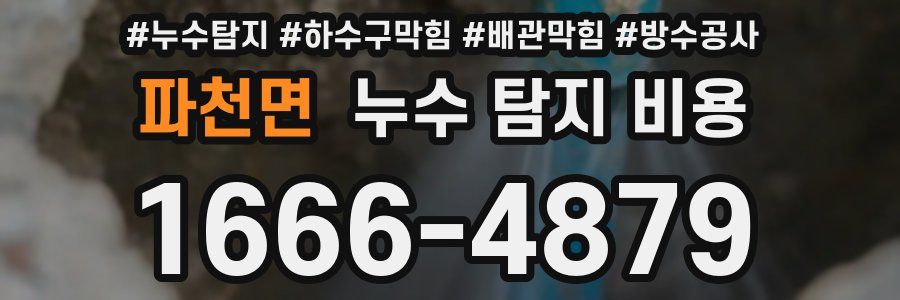 파천면 누수 탐지 비용