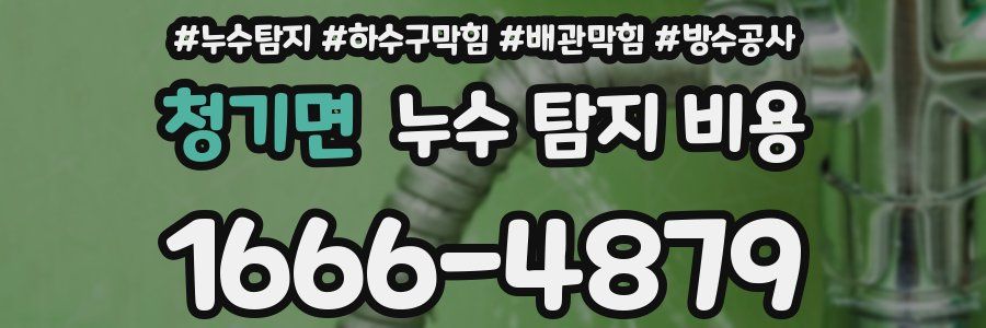 청기면 누수 탐지 비용