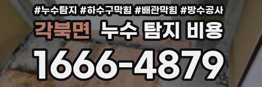 각북면 누수 탐지 비용