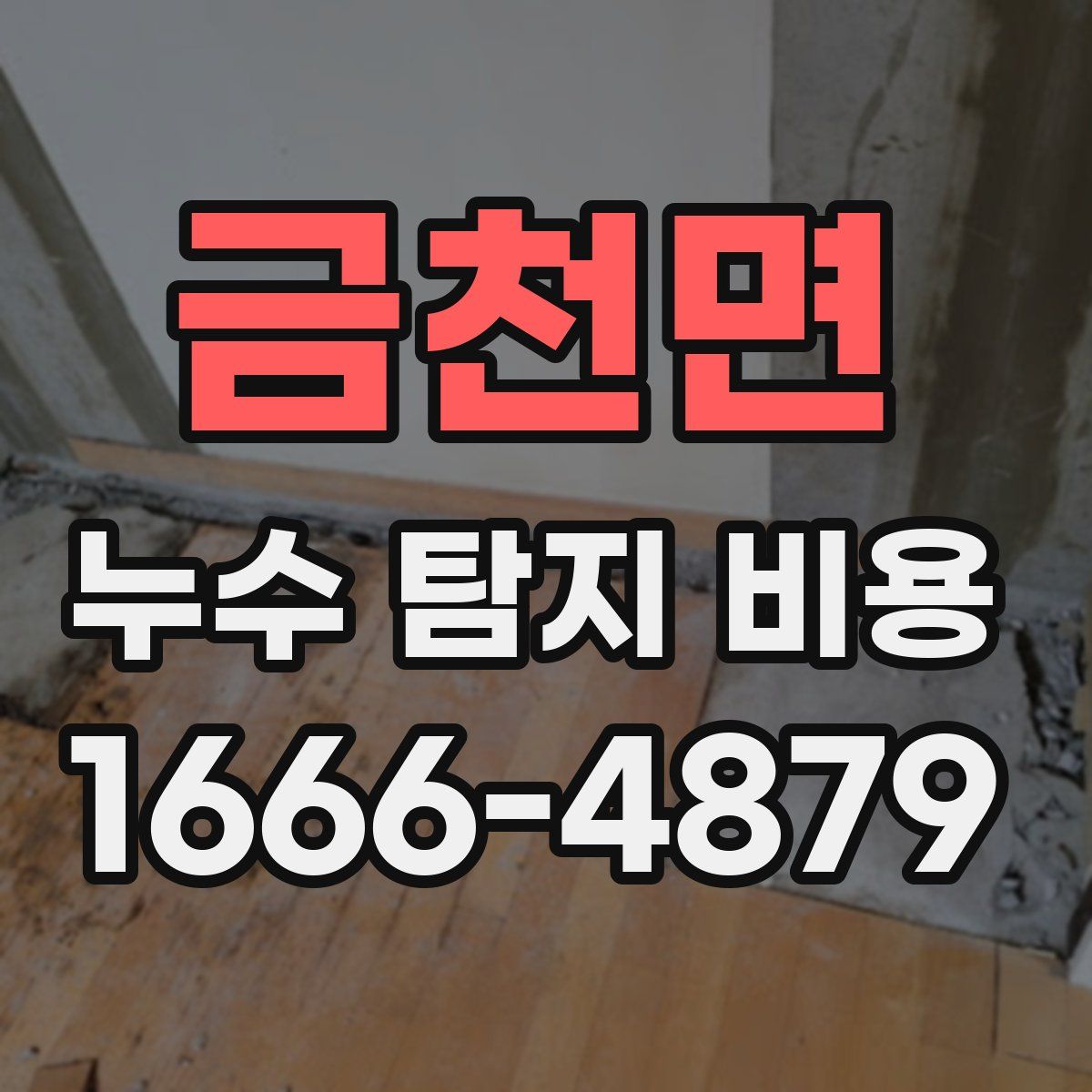 금천면 누수 탐지 비용