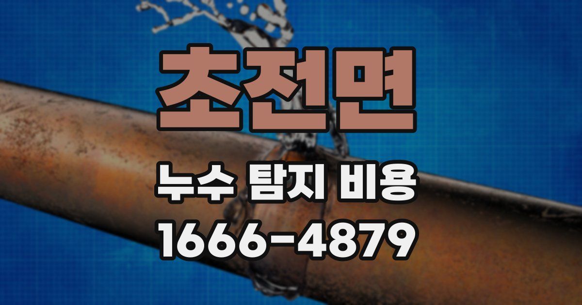 초전면 누수 탐지 비용