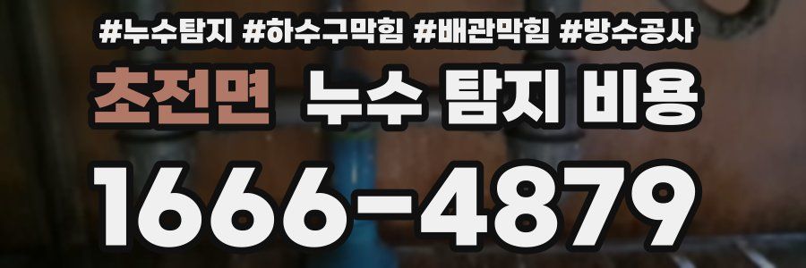 초전면 누수 탐지 비용
