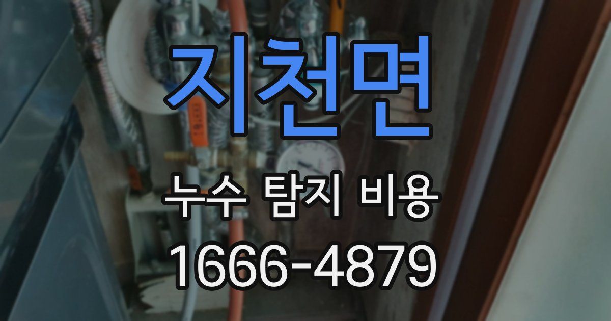 지천면 누수 탐지 비용