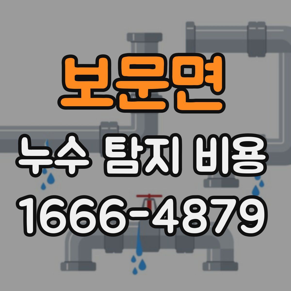 보문면 누수 탐지 비용