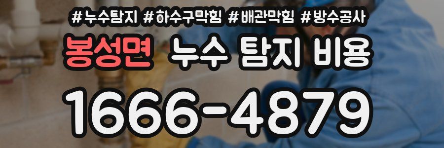 봉성면 누수 탐지 비용