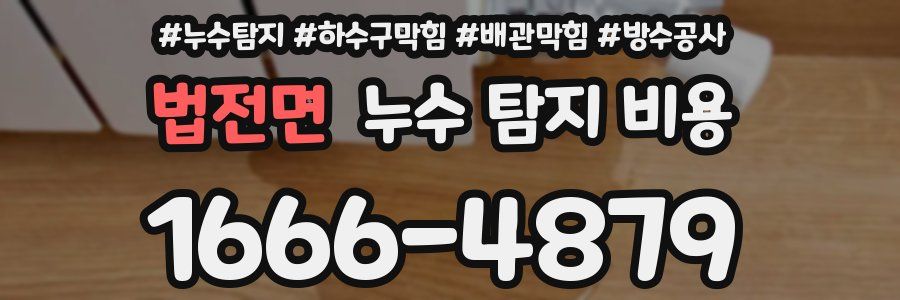 법전면 누수 탐지 비용