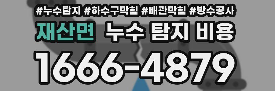 재산면 누수 탐지 비용