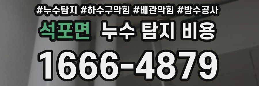 석포면 누수 탐지 비용