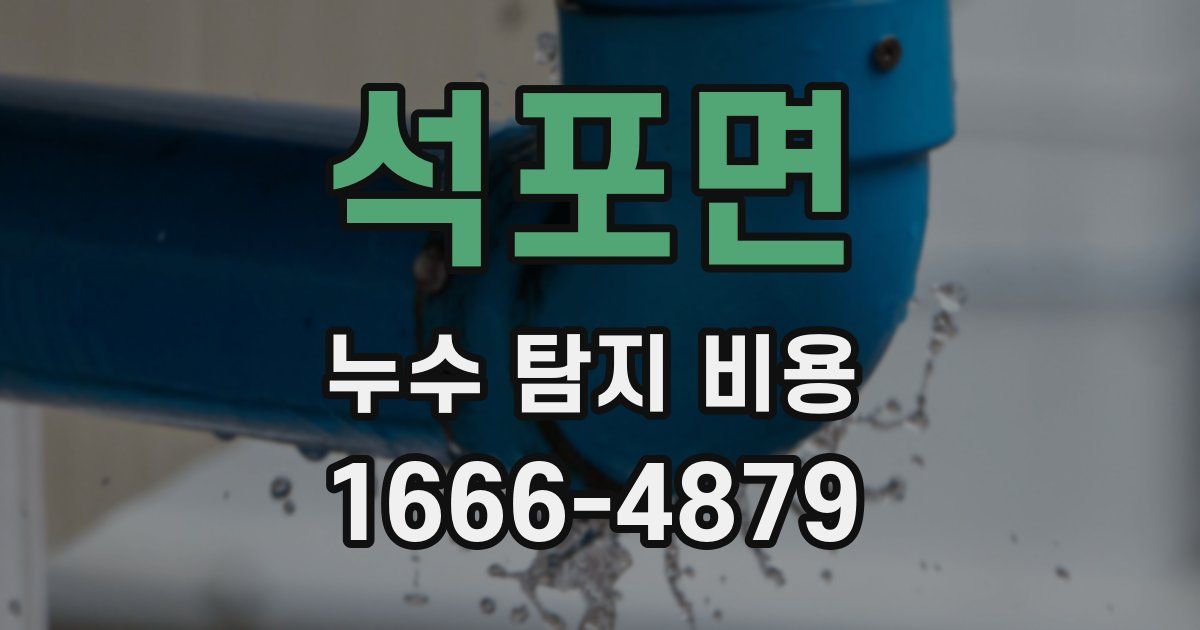 석포면 누수 탐지 비용