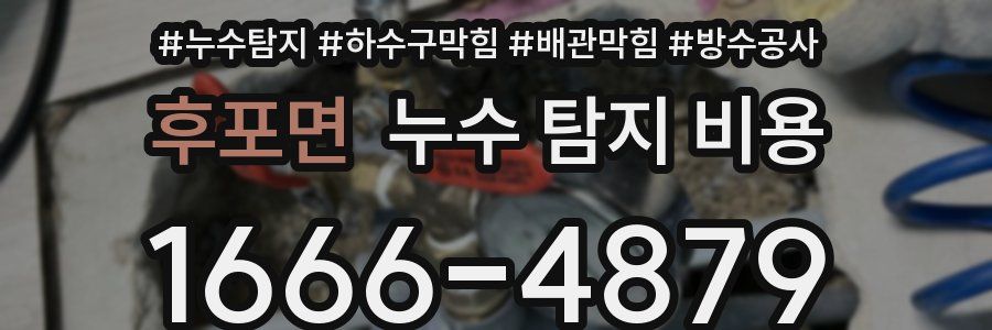 후포면 누수 탐지 비용