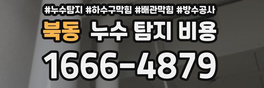 북동 누수 탐지 비용