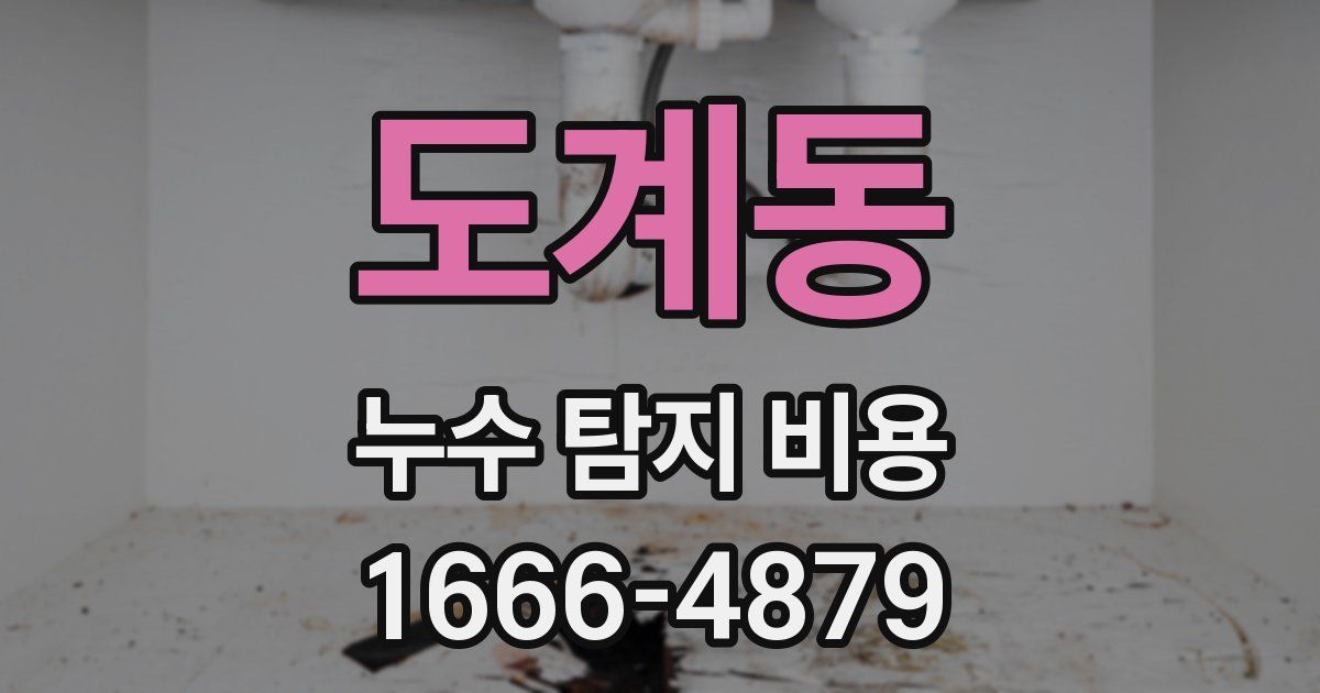 도계동 누수 탐지 비용