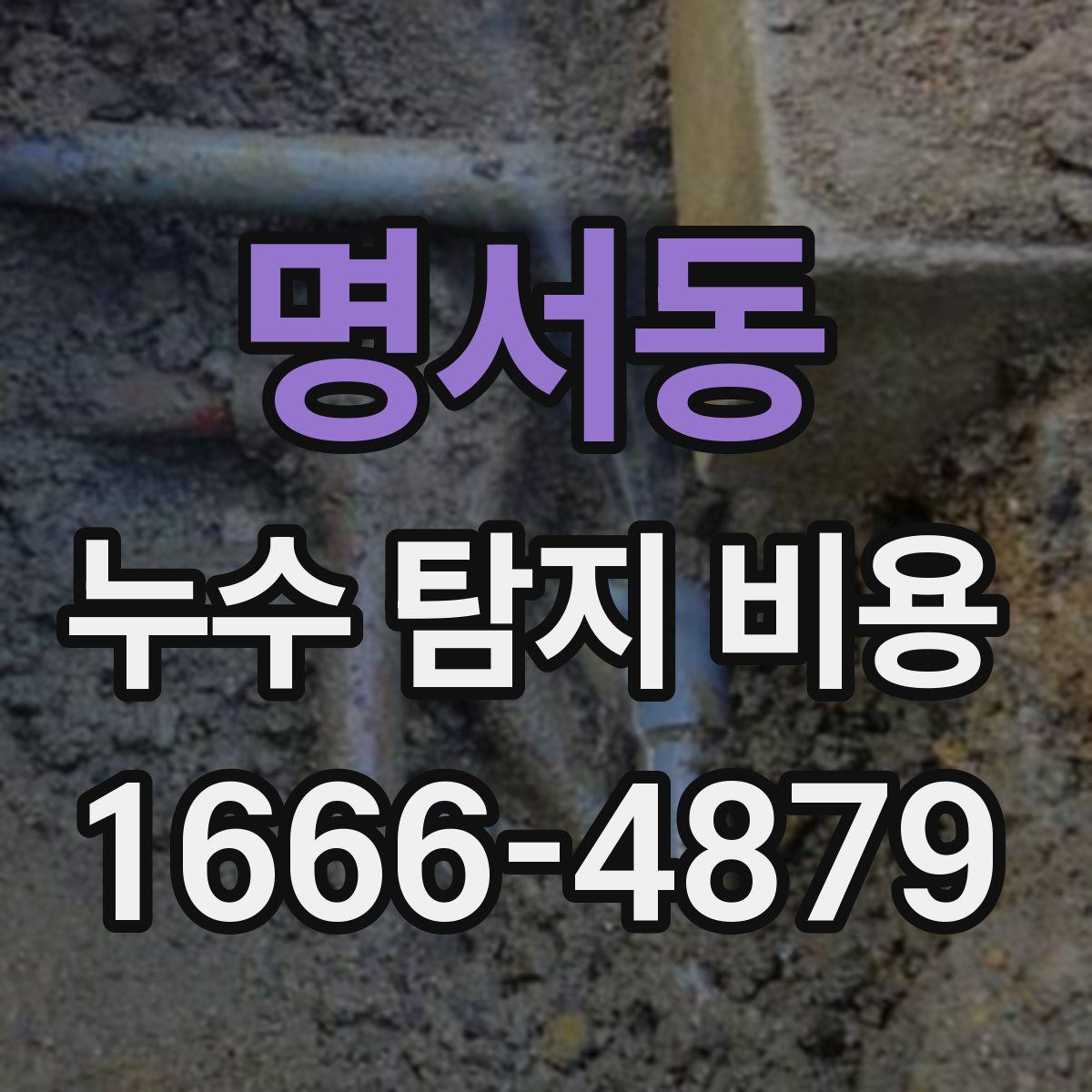 명서동 누수 탐지 비용