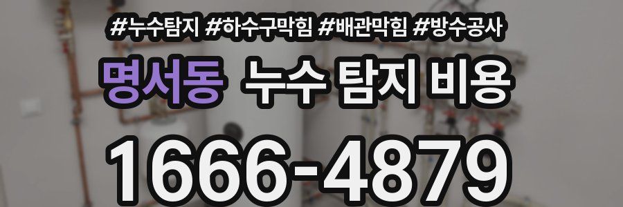 명서동 누수 탐지 비용
