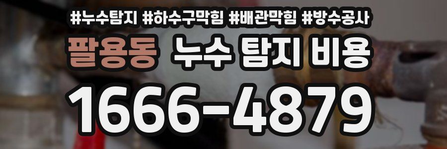 팔용동 누수 탐지 비용