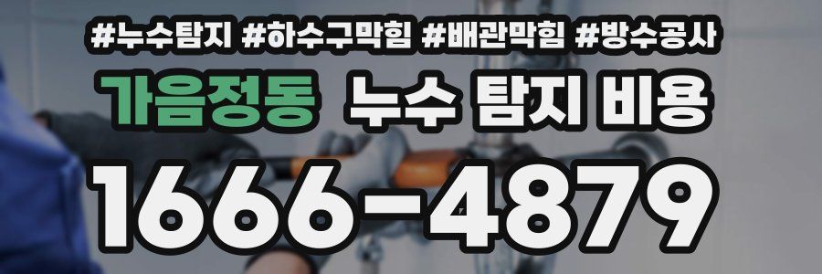가음정동 누수 탐지 비용