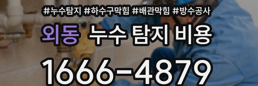 외동 누수 탐지 비용
