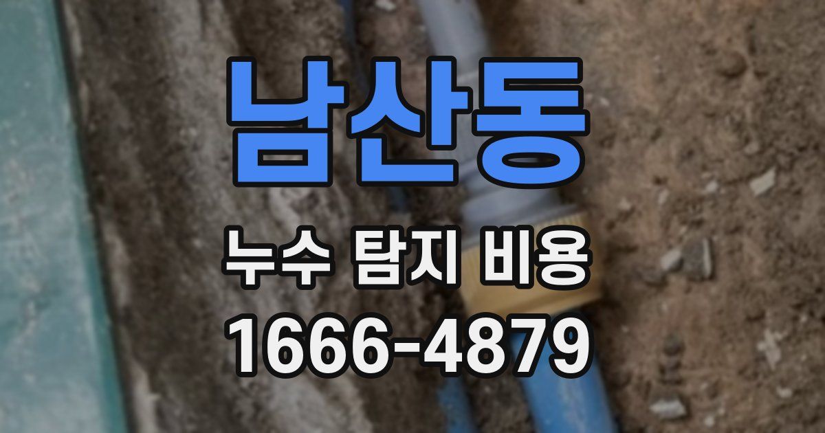 남산동 누수 탐지 비용