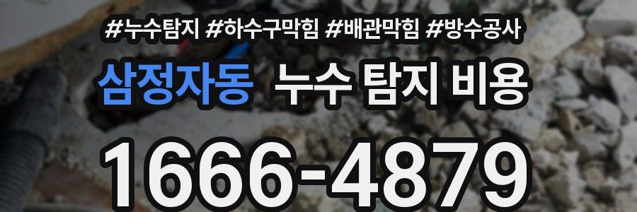 삼정자동 누수 탐지 비용