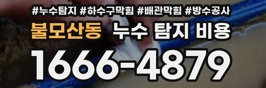 불모산동 누수 탐지 비용