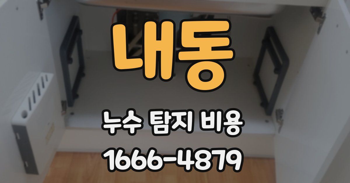 내동 누수 탐지 비용