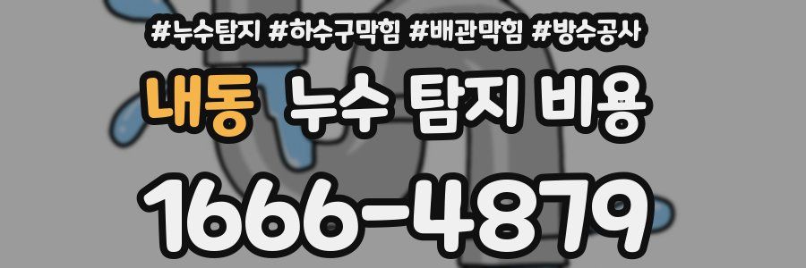 내동 누수 탐지 비용