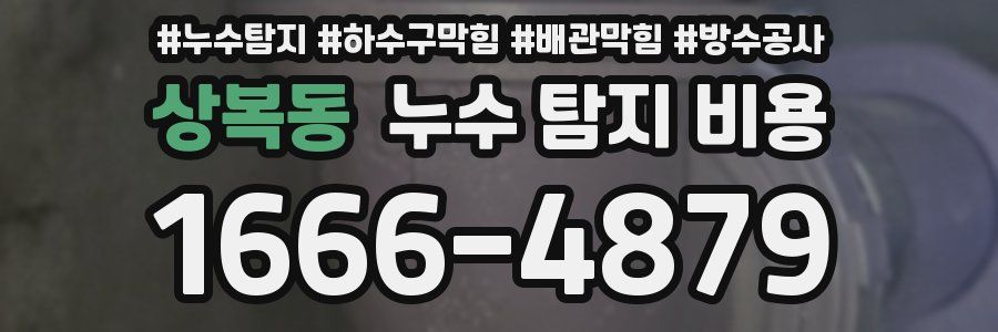 상복동 누수 탐지 비용