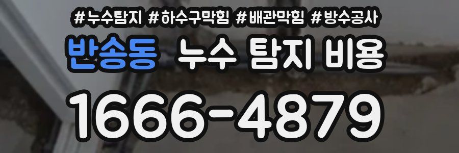반송동 누수 탐지 비용