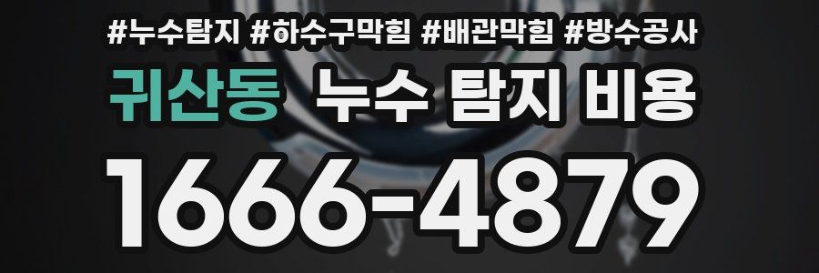 귀산동 누수 탐지 비용