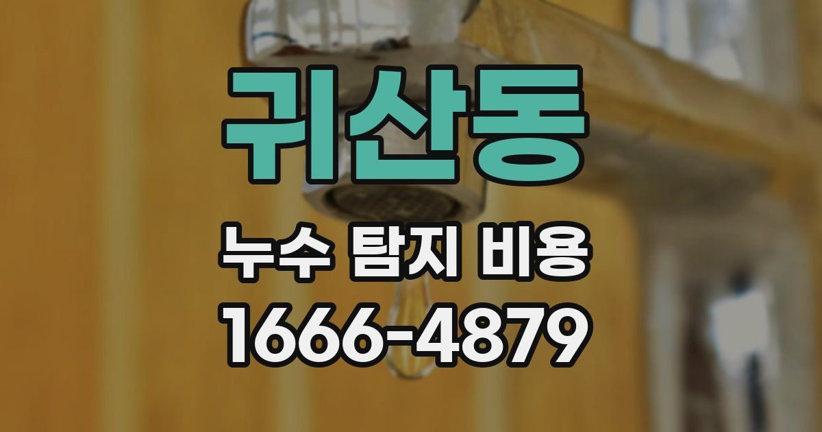 귀산동 누수 탐지 비용
