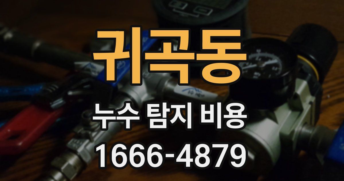 귀곡동 누수 탐지 비용