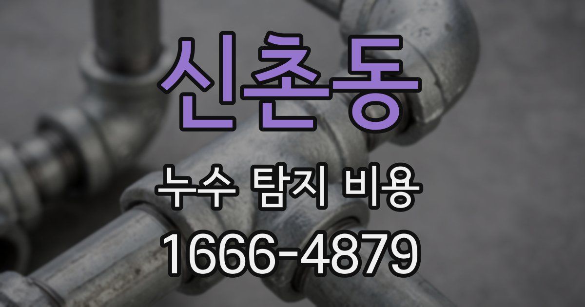 신촌동 누수 탐지 비용