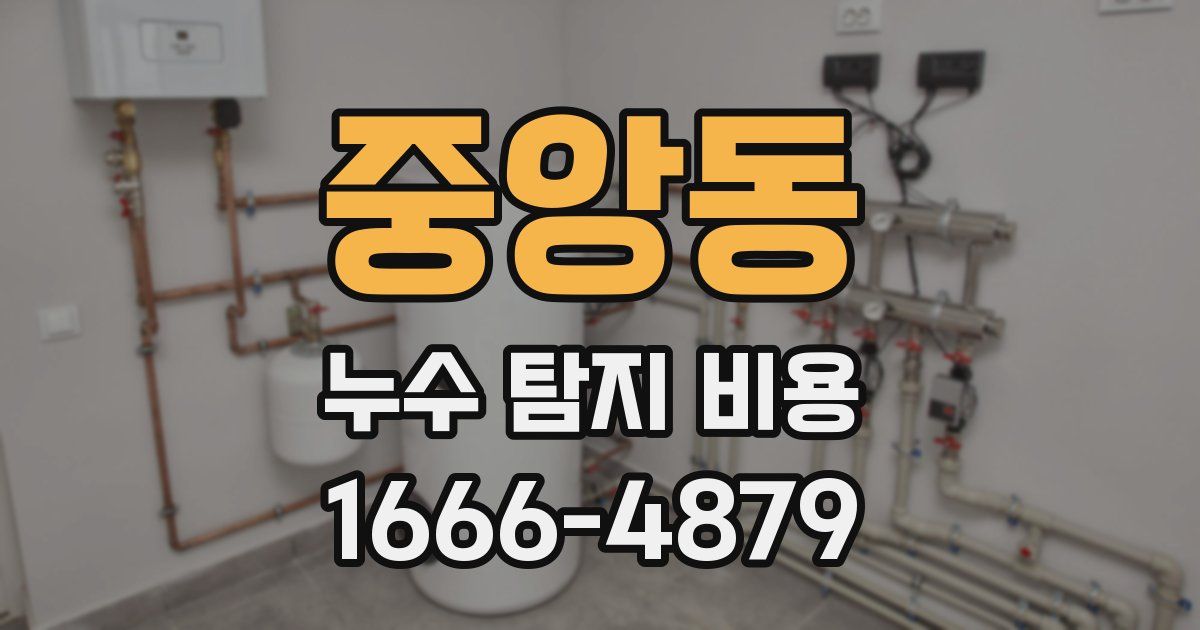 중앙동 누수 탐지 비용