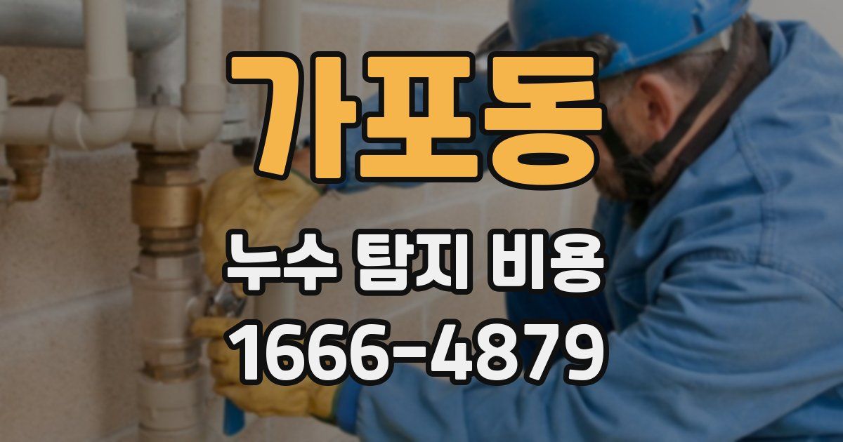 가포동 누수 탐지 비용