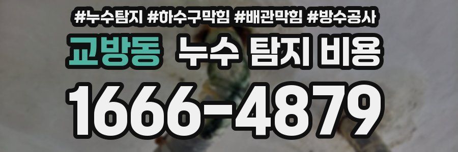 교방동 누수 탐지 비용
