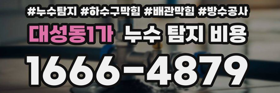 대성동1가 누수 탐지 비용