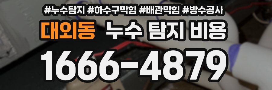 대외동 누수 탐지 비용