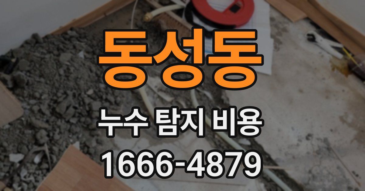 동성동 누수 탐지 비용