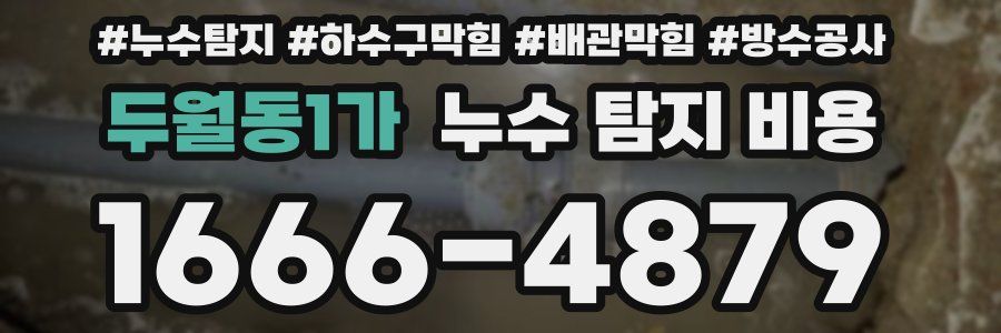 두월동1가 누수 탐지 비용