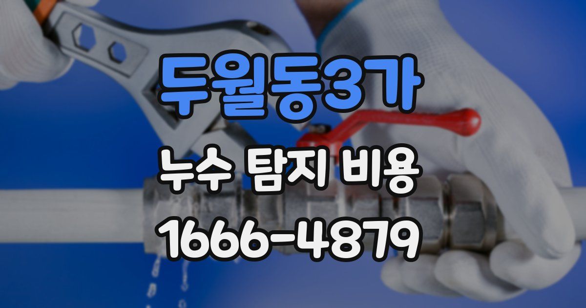 두월동3가 누수 탐지 비용