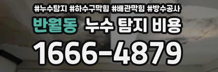 반월동 누수 탐지 비용