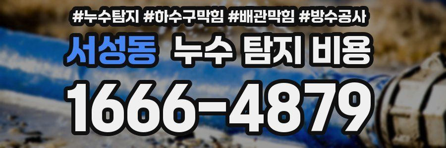 서성동 누수 탐지 비용