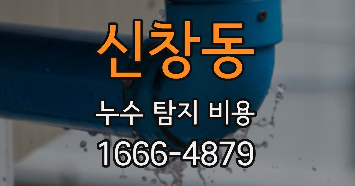 신창동 누수 탐지 비용