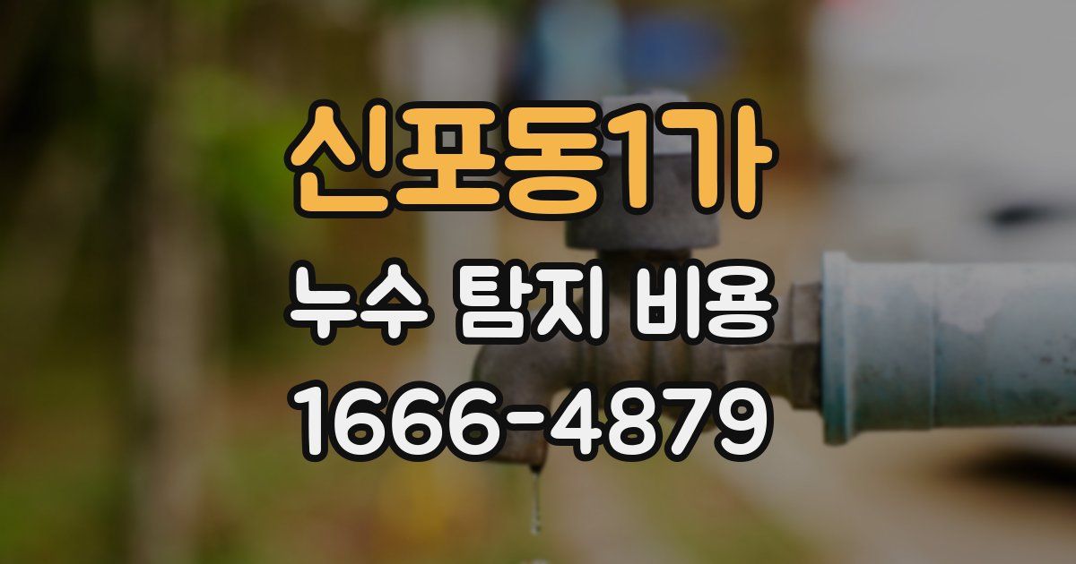 신포동1가 누수 탐지 비용