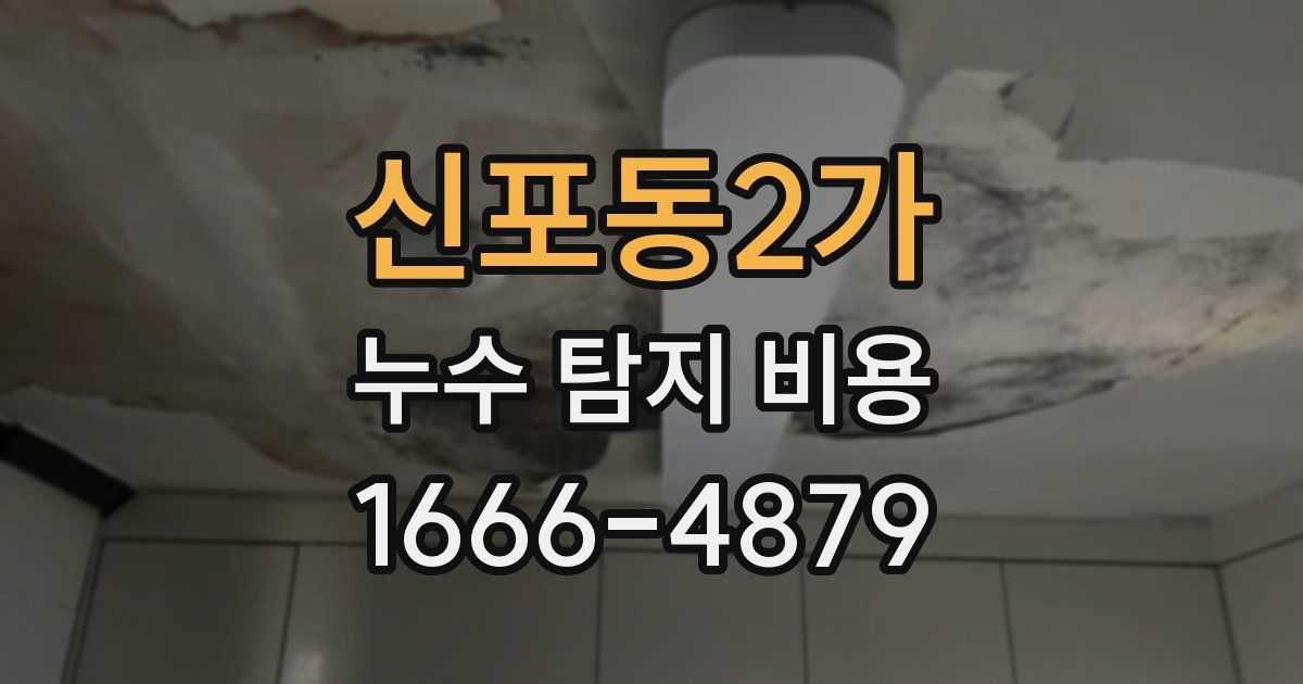 신포동2가 누수 탐지 비용